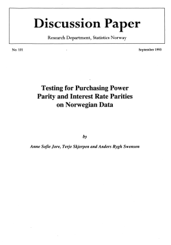 Testing for Purchasing Power Parity and Interest Rate Parities