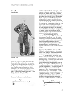 STRUCTURES: EADS BRIDGE ARTICLE Arch and Truss Bridges