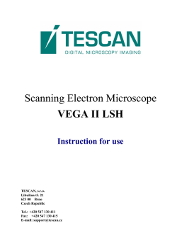 Scanning Electron Microscope VEGA II LSH