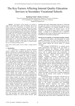 The Key Factors Affecting Internal Quality Education Services in