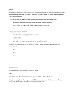 Outline Possible thesis statement: Compulsory voting is an effective