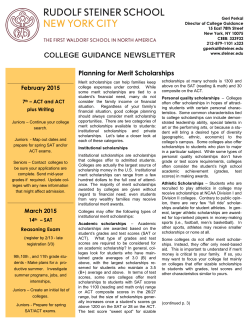 college guidance newsletter