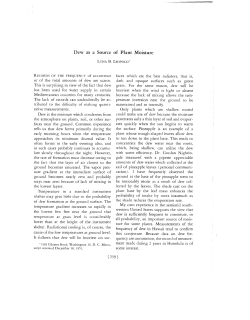 Dew as a Source of Plant Moisture