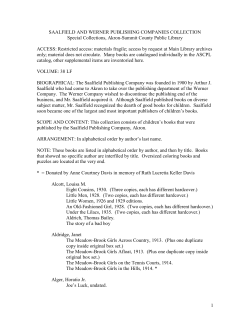 SCOPE AND CONTENT: This collection consists