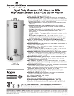 Light Duty Commercial Ultra Low NOx High Input