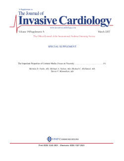 special supplement - Vascular Disease Management