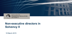 Non-executive directors in Solvency II