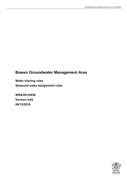 Bowen Groundwater Management Area