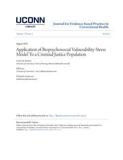 Application of Biopsychosocial Vulnerability