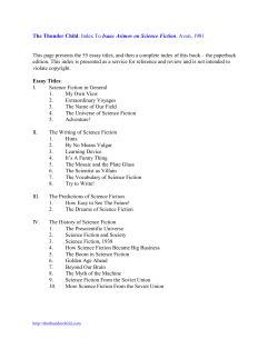 The Thunder Child: Index To Isaac Asimov on Science Fiction, Avon