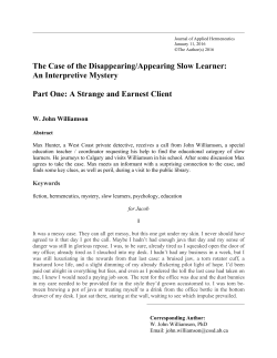 Print this article - Journal of Applied Hermeneutics