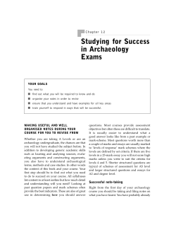 Studying for Success in Archaeology Exams