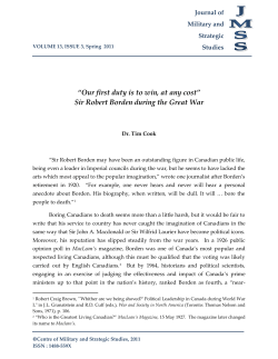 Our first duty is to win, at any cost - Journal of Military and Strategic
