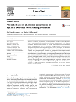 Phonetic basis of phonemic paraphasias in