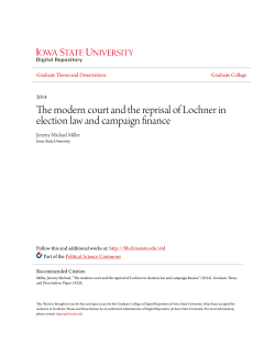 The modern court and the reprisal of Lochner in election law and