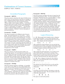 Explanations of Correct Answers