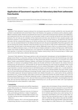 Application of Gassmann`s equation for laboratory data from