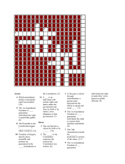 Across 4 Which amendment defines citizenship? (spell out