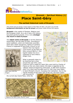 Brussels &ndash; Spiritual History (1)