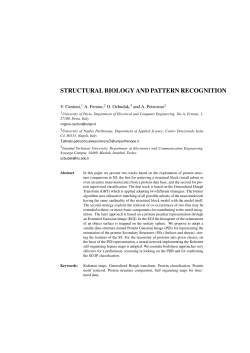 STRUCTURAL BIOLOGY AND PATTERN RECOGNITION