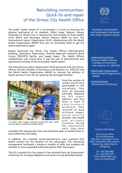 Quick fix and repair of the Ormoc City Health Office  pdf