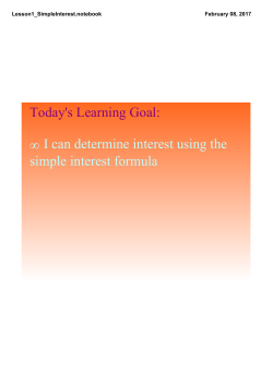 I can determine interest using the simple interest formula