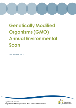 (GMO) Annual Environmental Scan