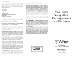 VyStar Visa ® Health Savings Debit Card