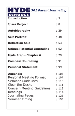 301 Parent Journaling