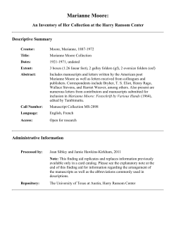 Marianne Moore: - The University of Texas at Austin