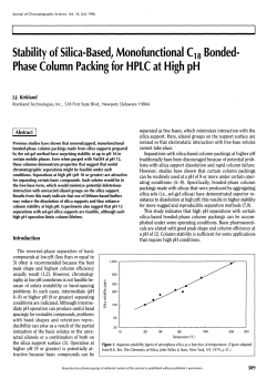Phase Column Packing for HPLC at High pH