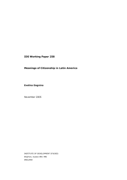 Meanings of Citizenship in Latin America