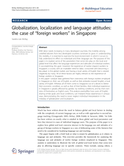 Globalization, localization and language attitudes: the case of
