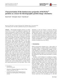 Characterisation of the luminescence properties of BAM:Eu2+