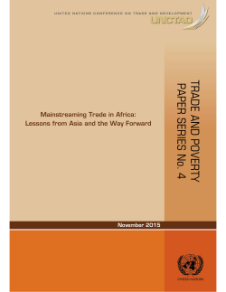 Mainstreaming Trade in Africa: Lessons from Asia and the