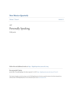 Personally Speaking - UNM Digital Repository
