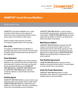 XIAMETER&reg; BRAND SILICONE MODIFIERS,English
