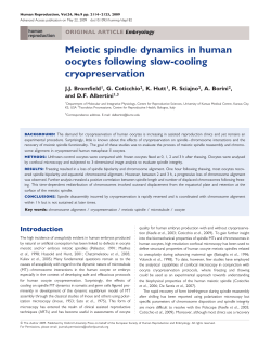 Meiotic spindle dynamics in human oocytes following slow