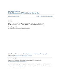 The Maniwaki Wampum Group: A History