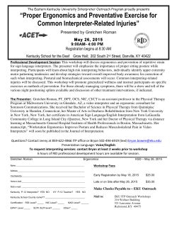 Proper Ergonomics and Preventative Exercise for Common