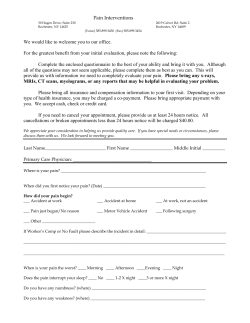 Patient Questionnaire