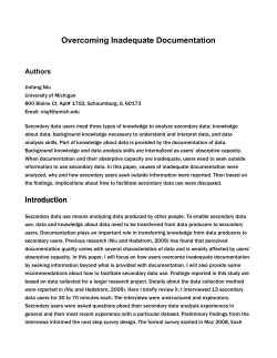 Overcoming Inadequate Documentation Introduction