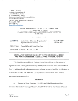 Stipulation - City and County of Butte