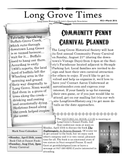 Long Grove Times - Long Grove Historical Society