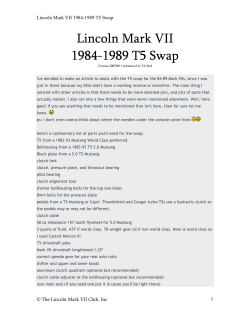1984-1989 T5 Swap - The Lincoln Mark VII Club