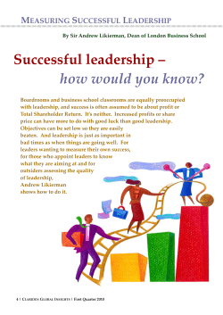 Successful leadership