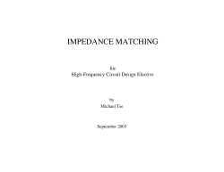 IMPEDANCE MATCHING