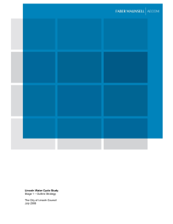Lincoln Water Cycle Study - North Kesteven District Council