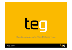TEG Automation &ndash; Plate Flatness Checking Machine