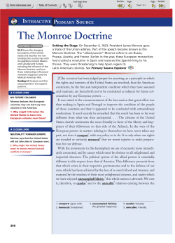 The Monroe Doctrine